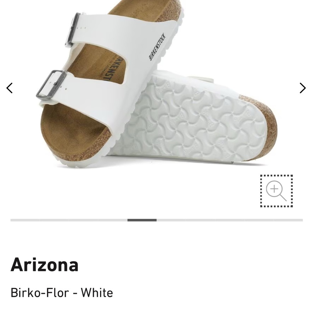 Birkenstock White Sandals with Contoured Footbed